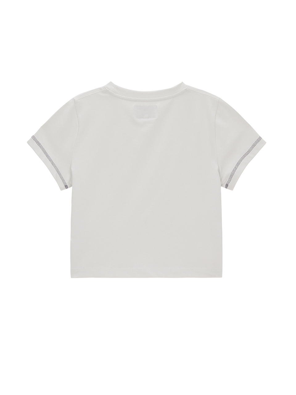 MATIN細線LOGO刺繡短版上衣 淺綠