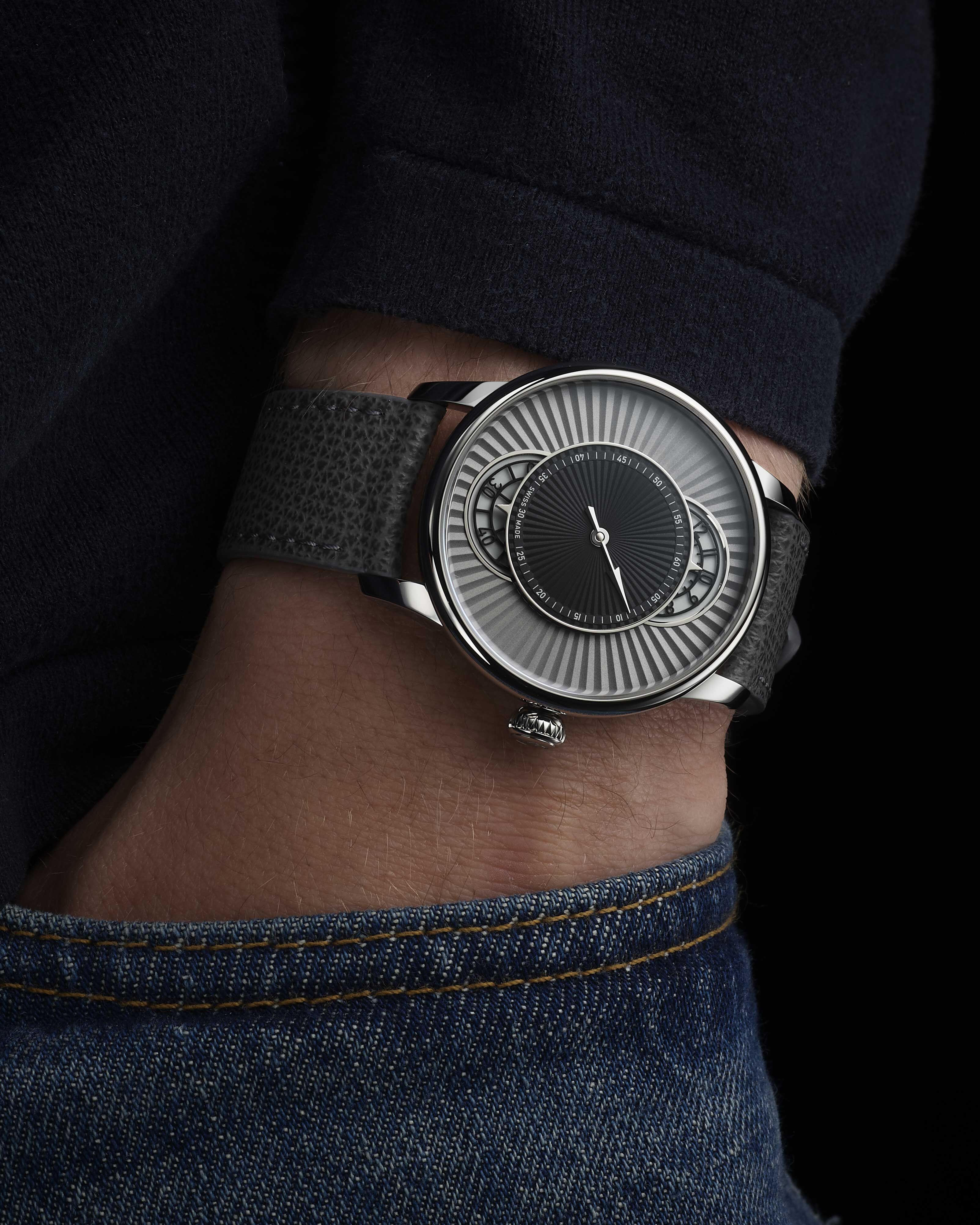 Louis Erard,藝術大師系列,Métiers d‘Art,Le Régulateur Esprit Flinqué grey, Worn and Wound,fluted sunray,調節器,規範式指針,三針一線腕錶