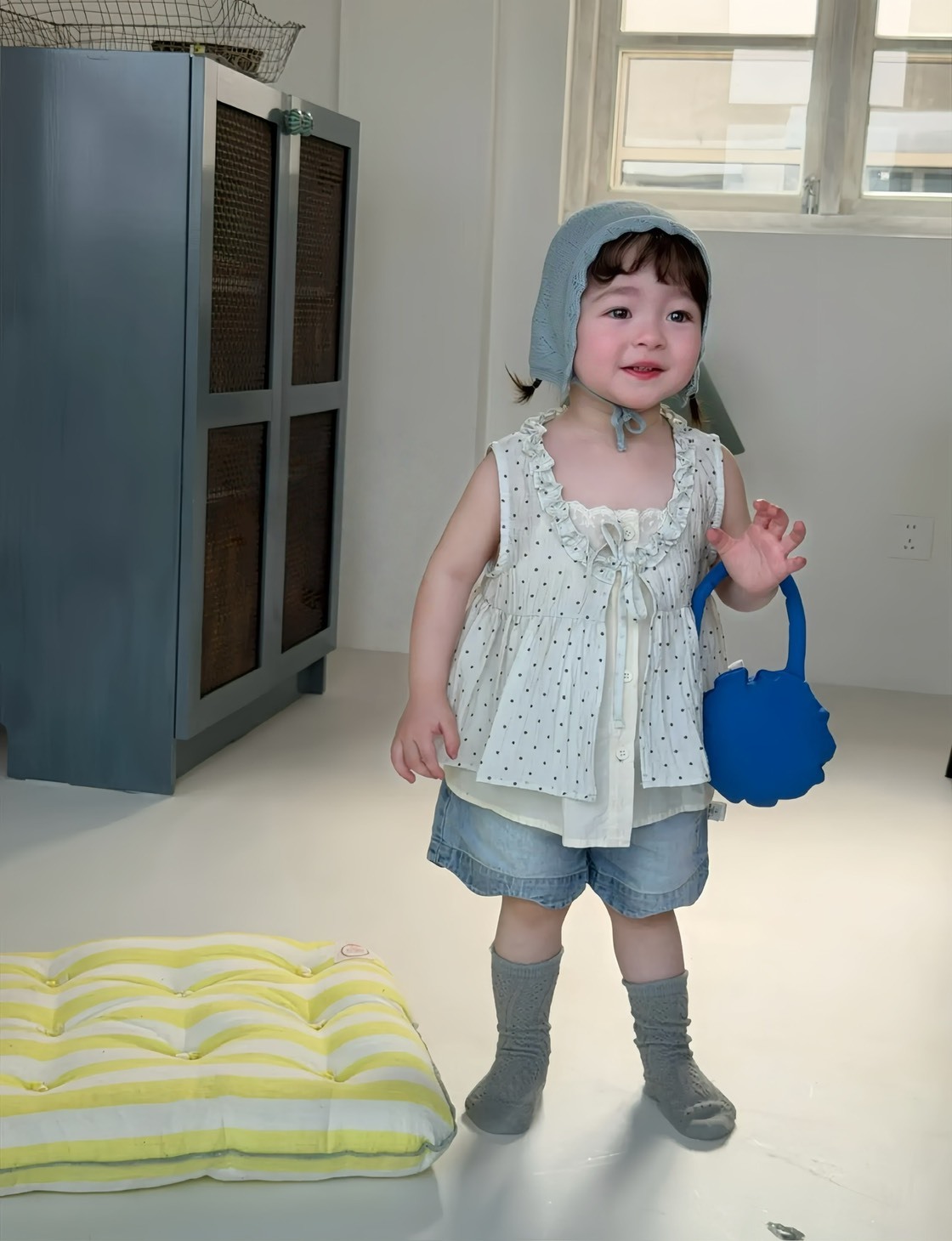點點兩件式綁帶背心