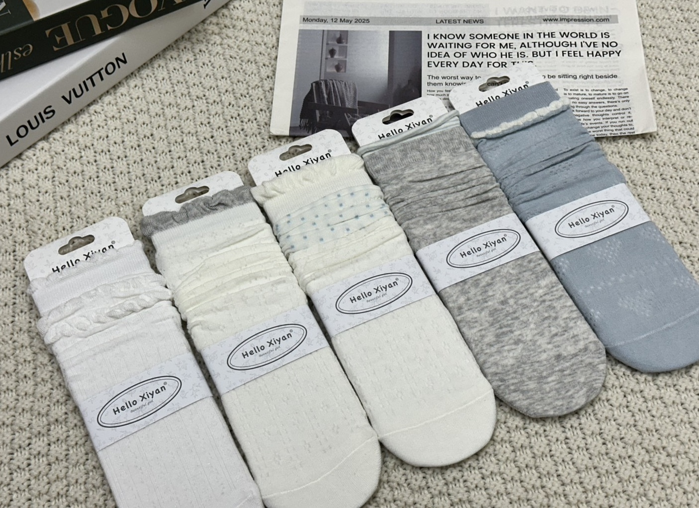 韓系木耳邊堆堆襪