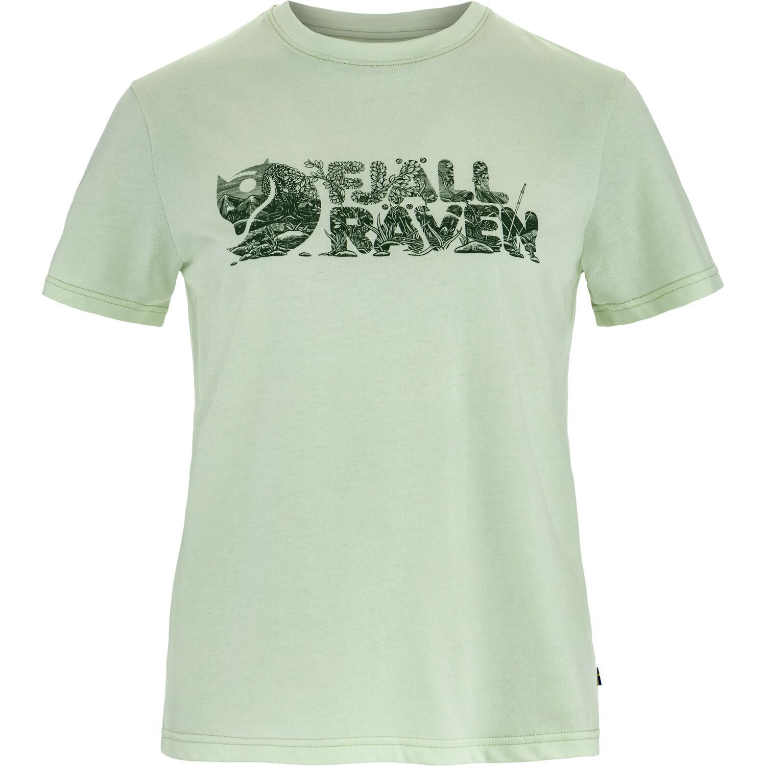 Fjallraven 北極狐 小狐狸 Lush Logo T Shirt W 女款 T恤 有機棉短袖上衣 F14600165-637 柔玉綠 [HappyOutdoor]