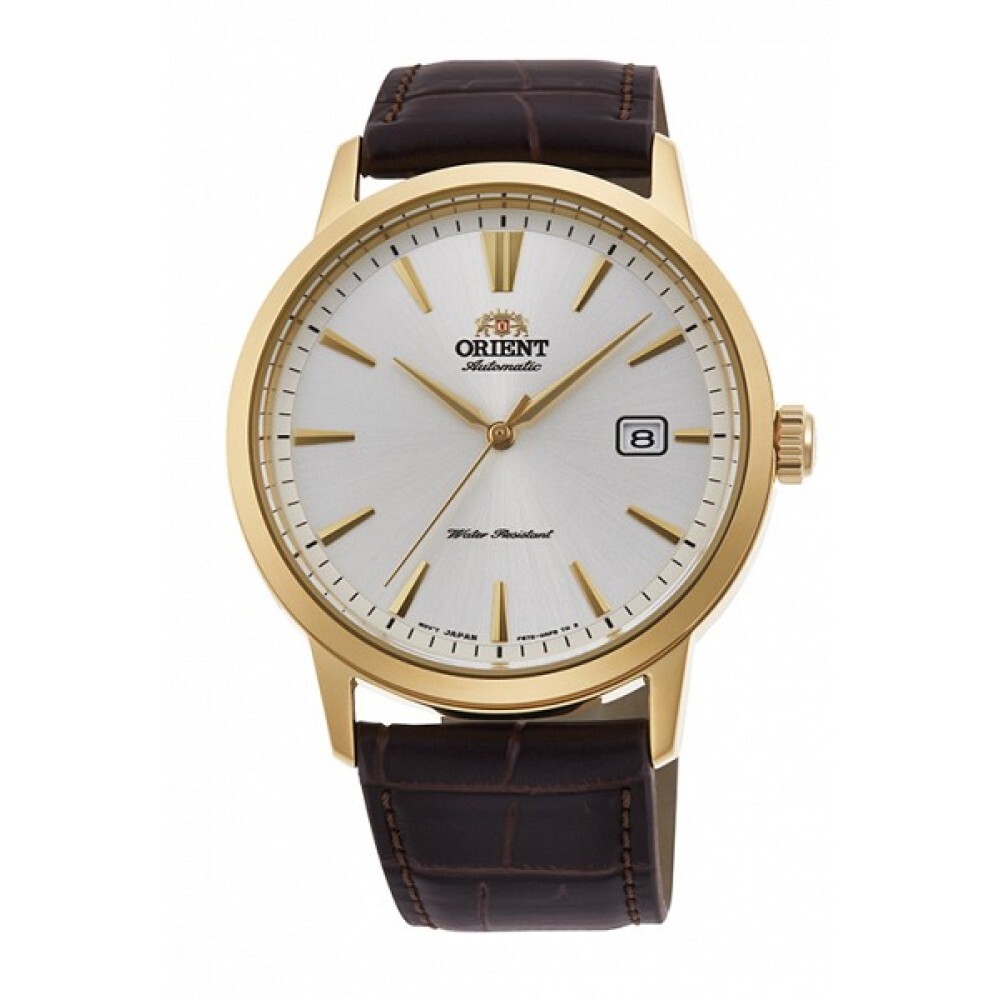 Orient 東方 Bambino Mechanical Contemporary Watch Leather Strap - 41.6mm 鍍金錶圈  RN-AC0F04S RA-AC0F04S , 白面 RN-AC0F07S RA-AC0F07S , 機械腕錶 真皮錶帶