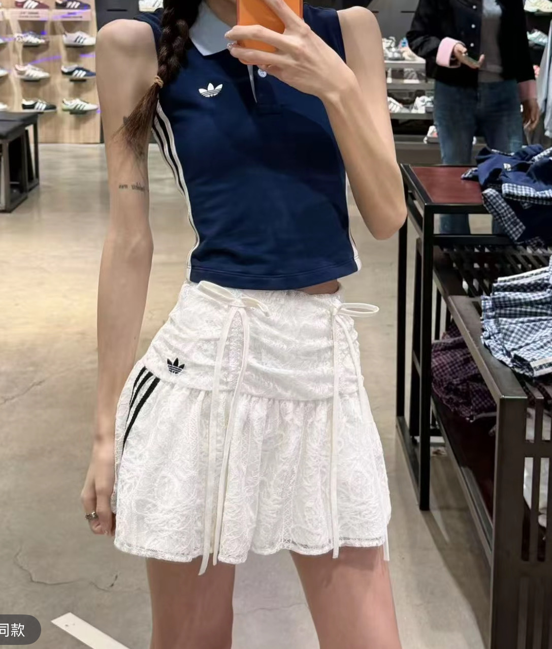 【Luxury】 ADIDAS ORIGINALS 獨家 Adidas 三葉草 LACE SKIRT 蕾絲運動裙褲 澎澎裙 黑白兩色 KU4760 KU4761