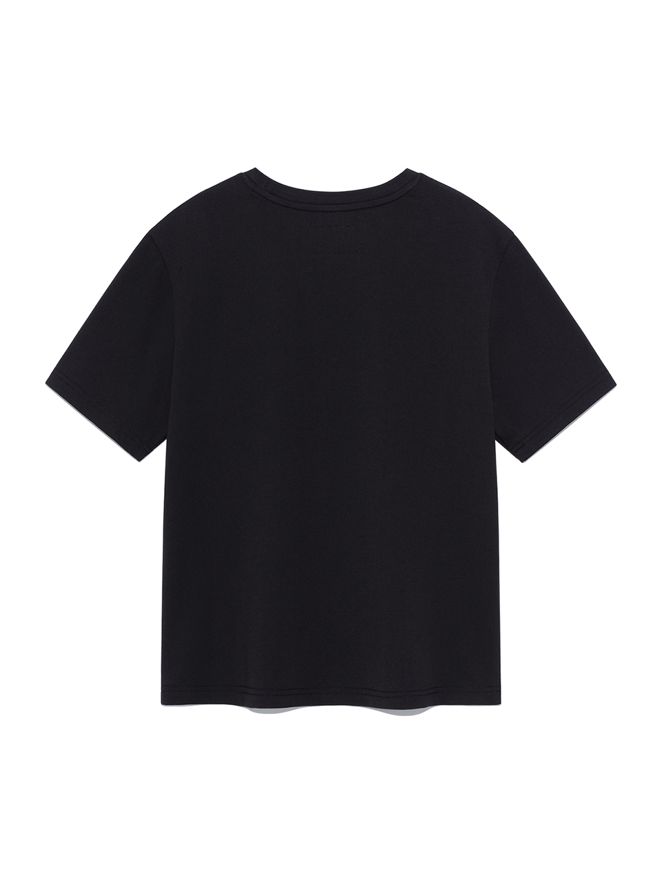 LOGO點綴字母印花上衣 黑色