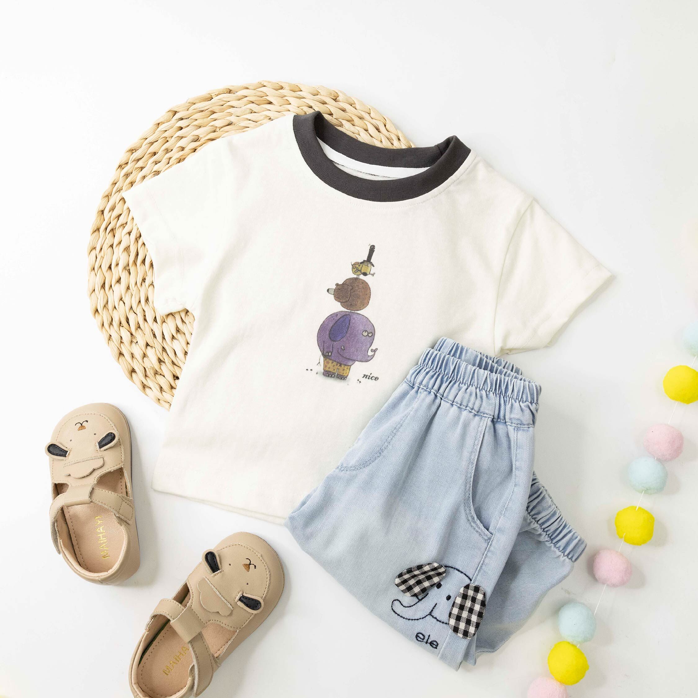 童趣動物疊疊樂上衣 (H60081)