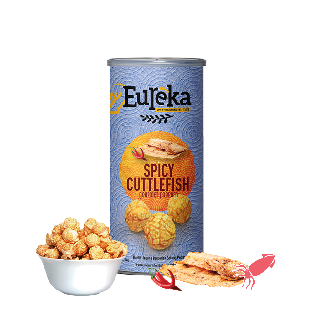 myEureka爆谷 辣味墨魚味 70g(罐裝)