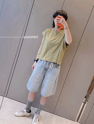 ᴴᴼᵀ ▸▸店長推薦◃◃ 春夏新款/水洗棉質包肩背心 MANIFEST正韓🇰🇷