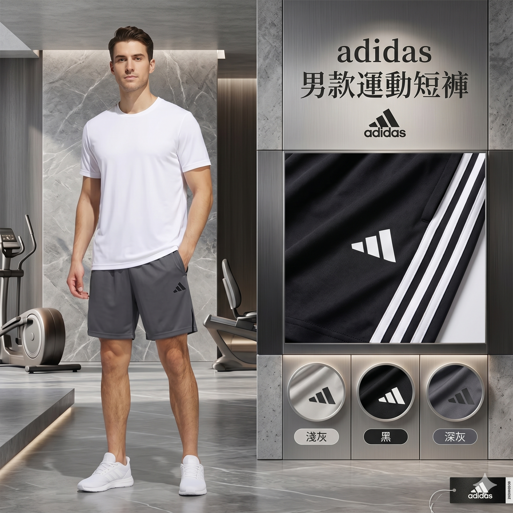 【預購】H042155 adidas 男款運動短褲
