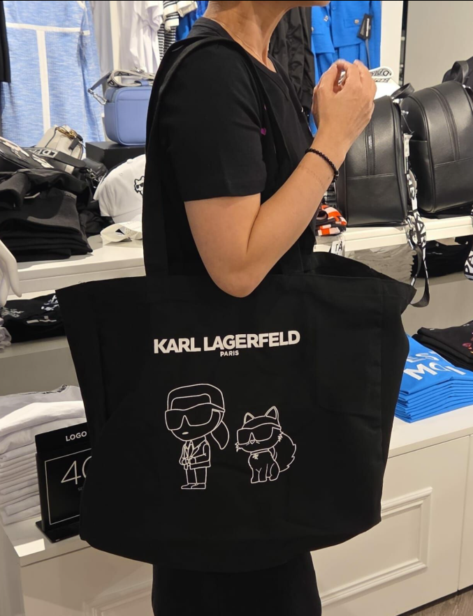 LYS01593 KARL LAGERFELD 老佛爺&貓貓圖案 大購物袋