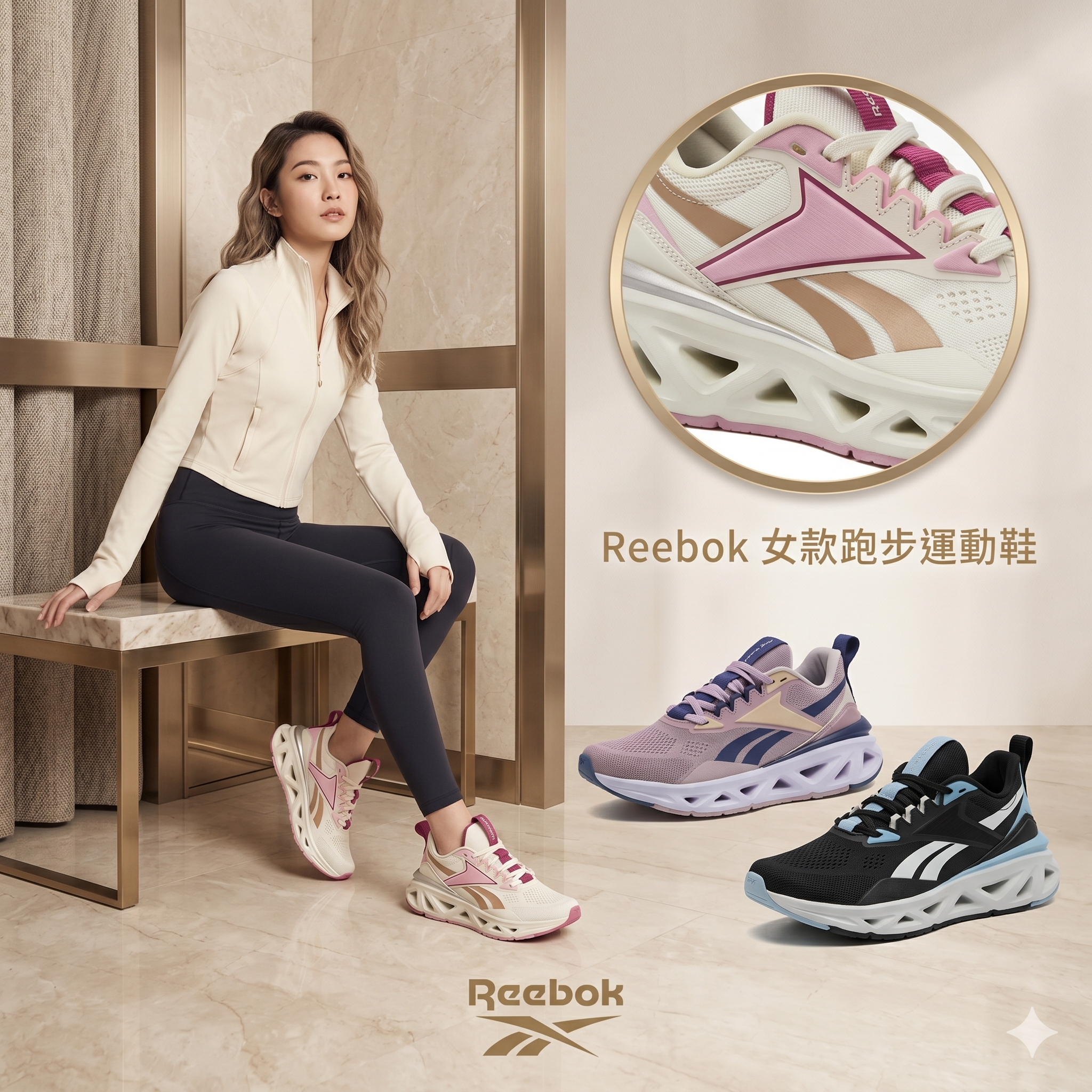 【預購】H042158 Reebok  女款跑步運動鞋