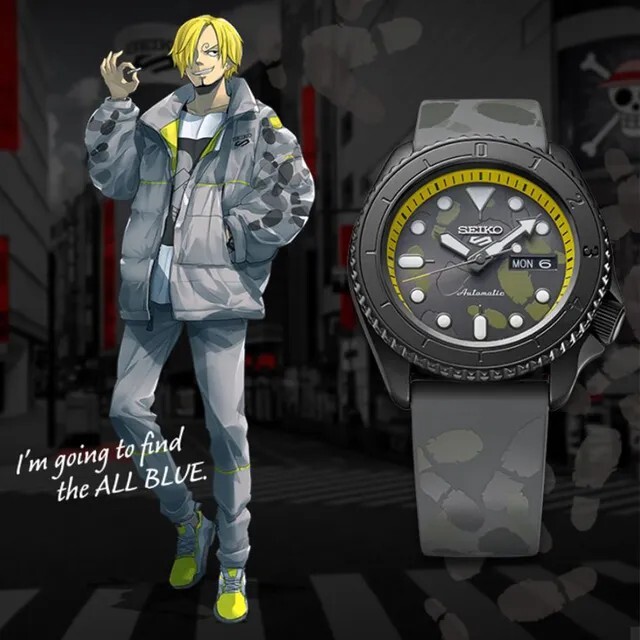 【SEIKO 日本精工】盾牌5 SPORT系列 日本機芯 海賊王 香吉士 限量 機械錶 SBSA155