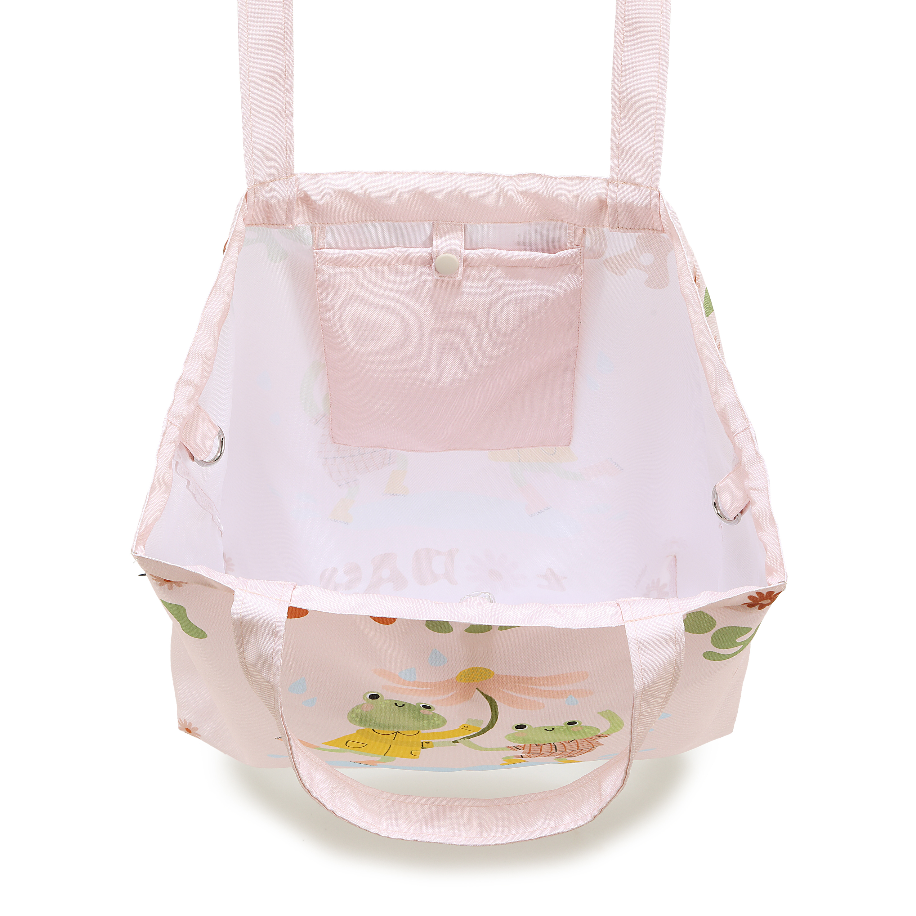 La Millou波蘭 FEERIA 多功能時尚媽媽束口購物袋｜雨點荷葉蛙