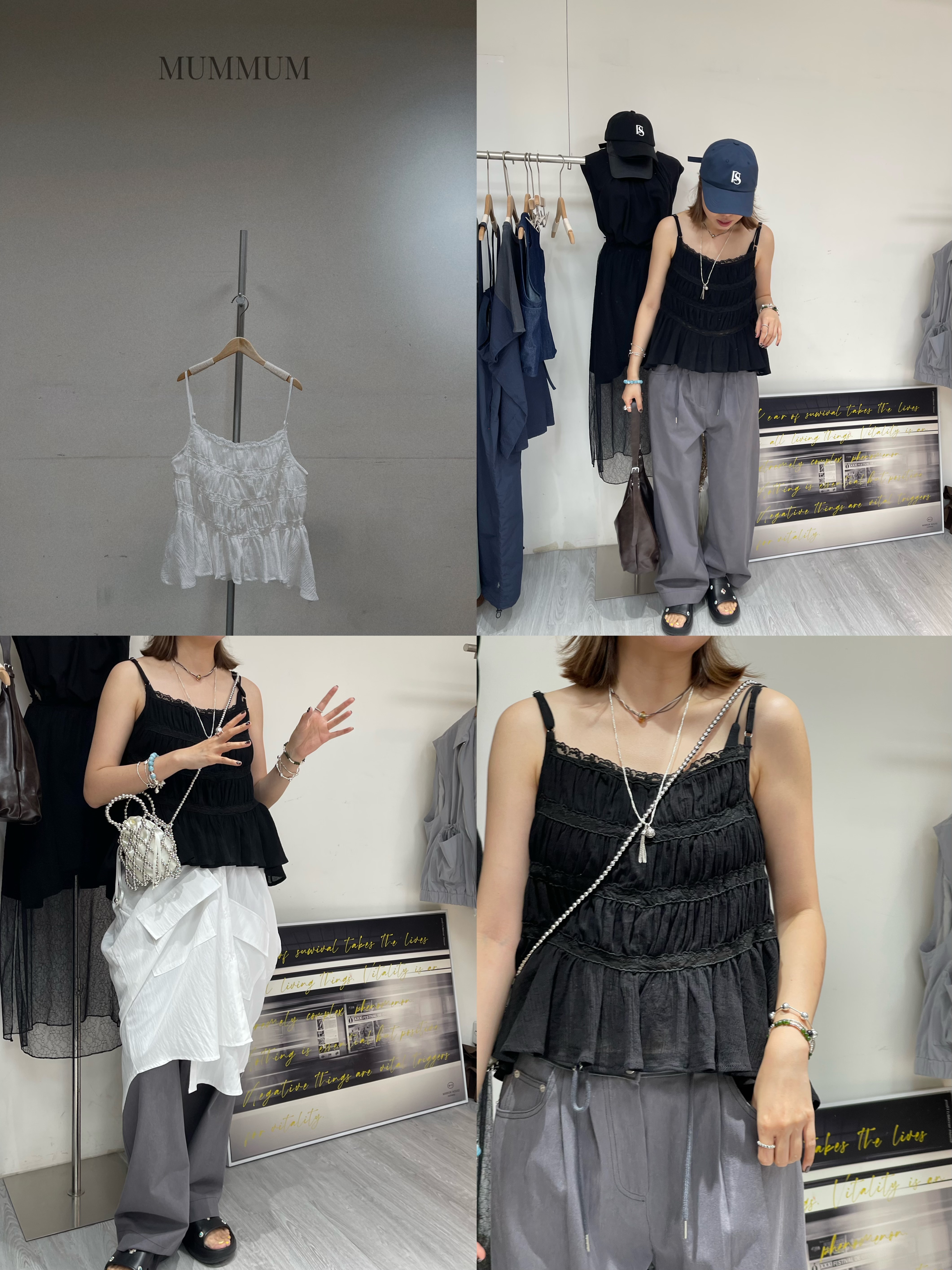 0213176a/少女花邊造型吊帶背心 38/38/23