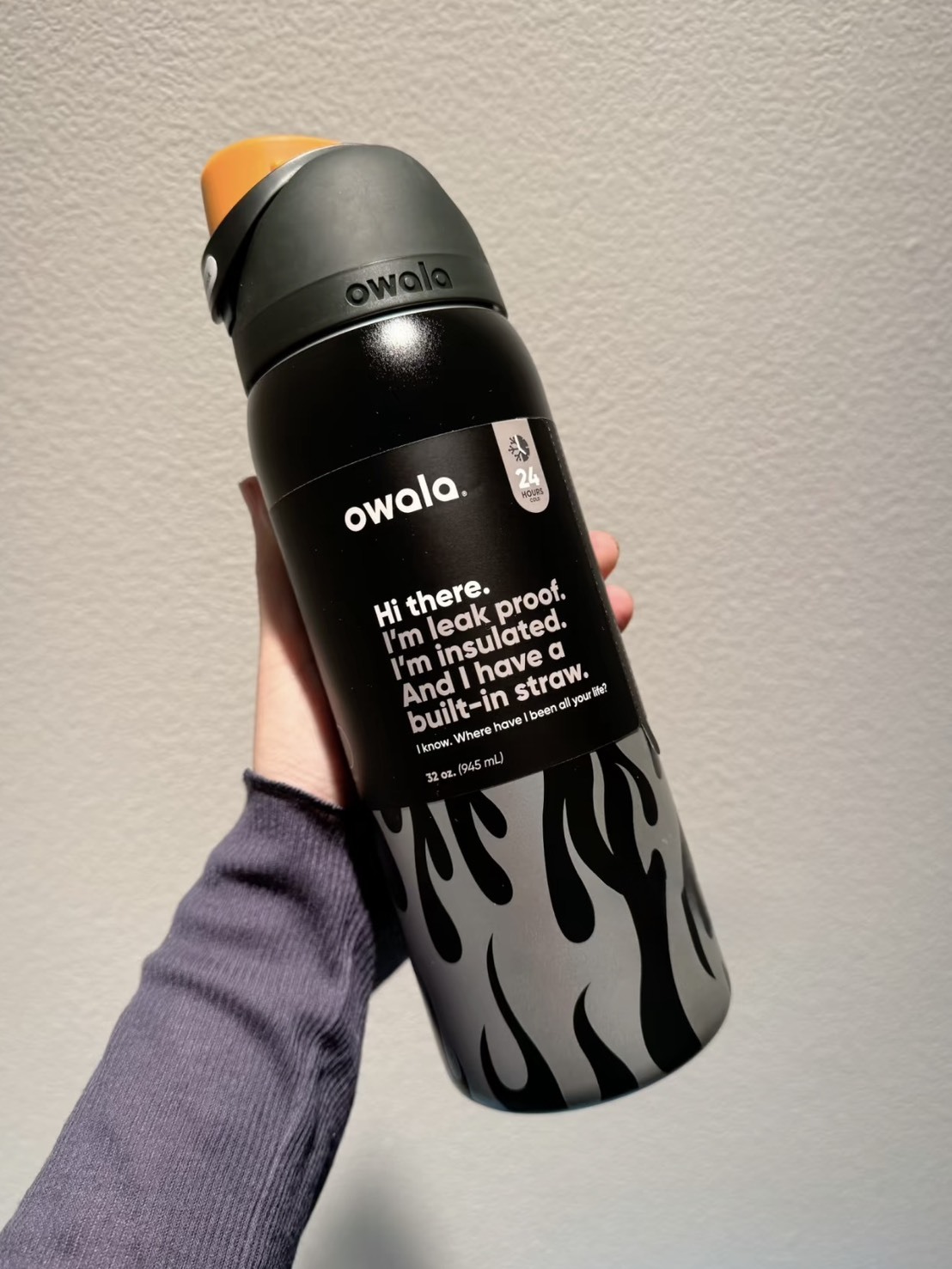 國外限定 OWALA X UO 限量 聯名款 黑銀 火焰 水壺 吸管杯 保溫杯 32OZ 945ML