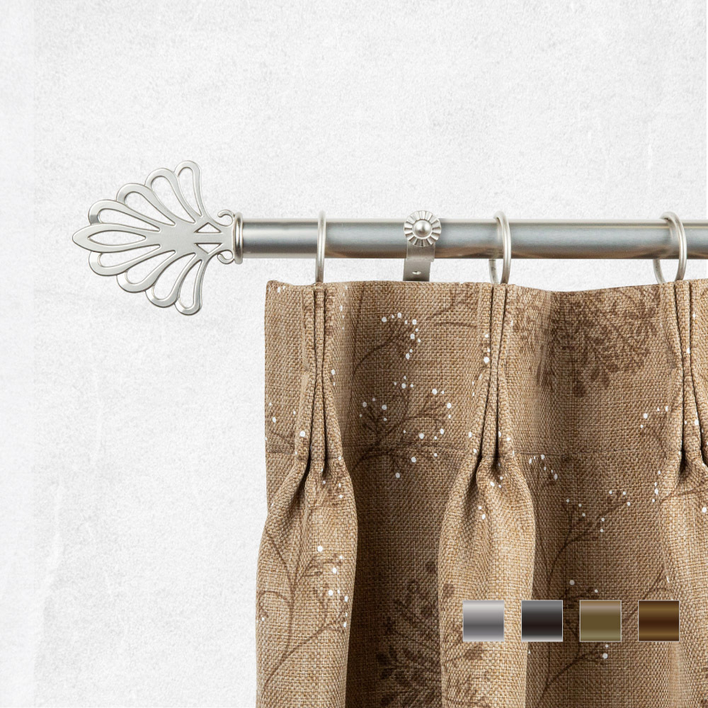 20.7mm│雲卷花開│伸縮窗簾桿架│4色2尺寸