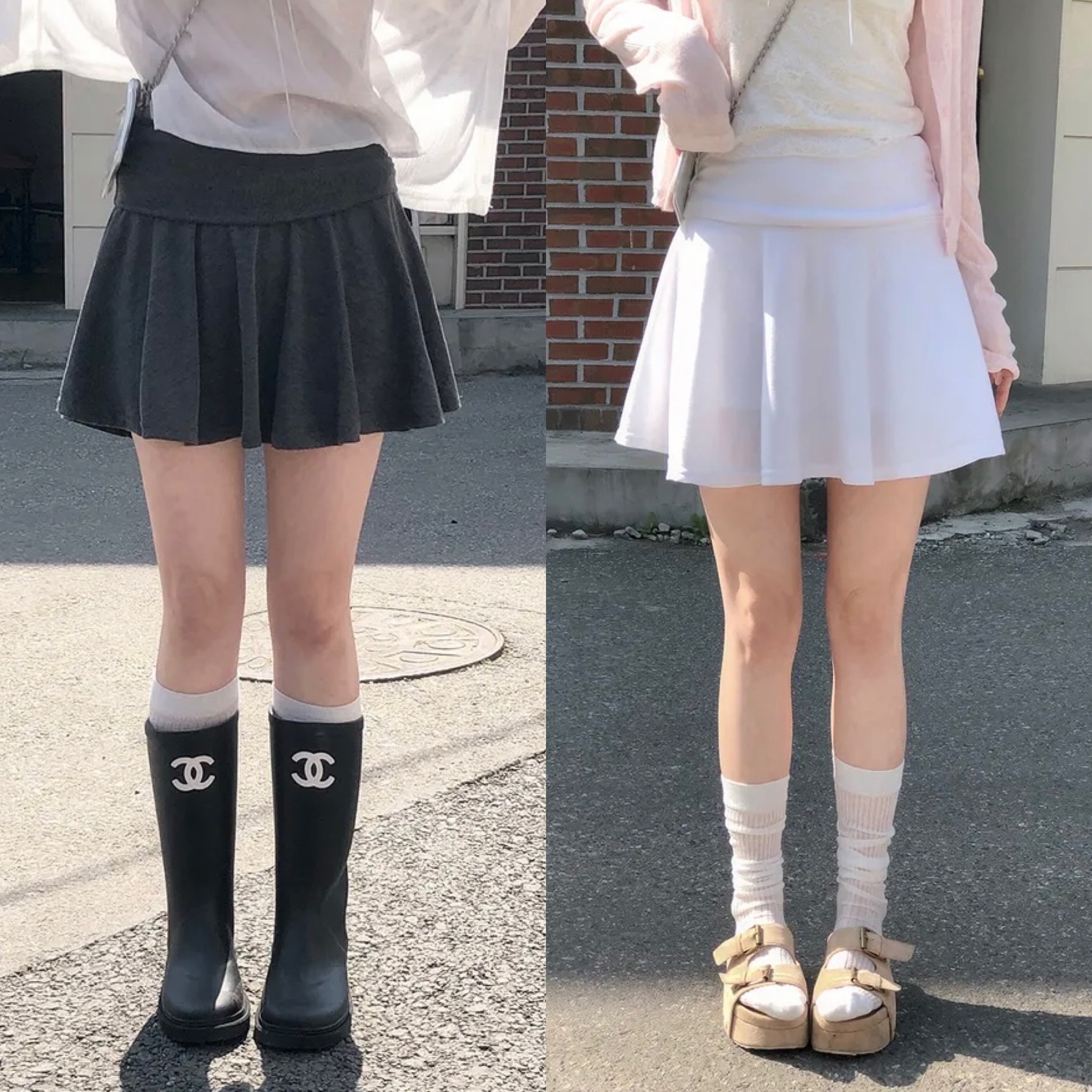 【延長3.5截單！首批優惠價預訂】韓國摺疊低腰迷你裙（3色）