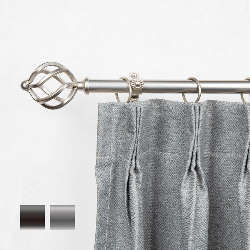 20.7mm│幾何旋映│伸縮窗簾桿架│2色2尺寸