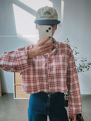 ᴴᴼᵀ ▸▸店長推薦◃◃ 春夏新款/格子短版襯衫 MANIFEST正韓🇰🇷