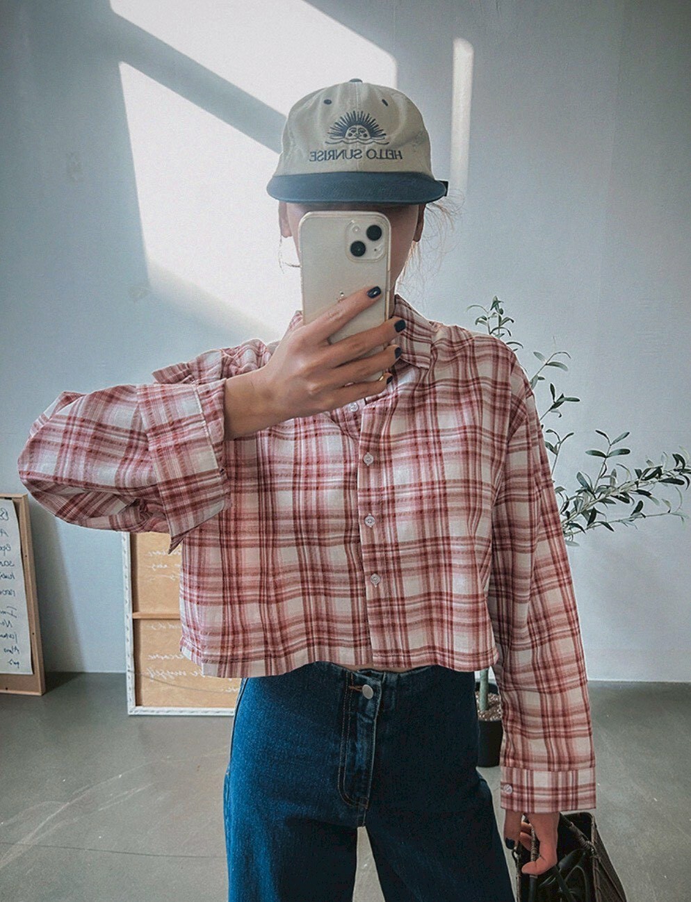 ᴴᴼᵀ ▸▸店長推薦◃◃ 春夏新款/格子短版襯衫 MANIFEST正韓🇰🇷