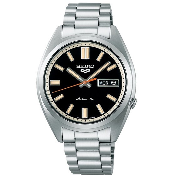 【SEIKO 日本精工】盾牌5 SPORT系列 日期星期顯示 懷舊復古 機械錶 黑色 SRPK89K1