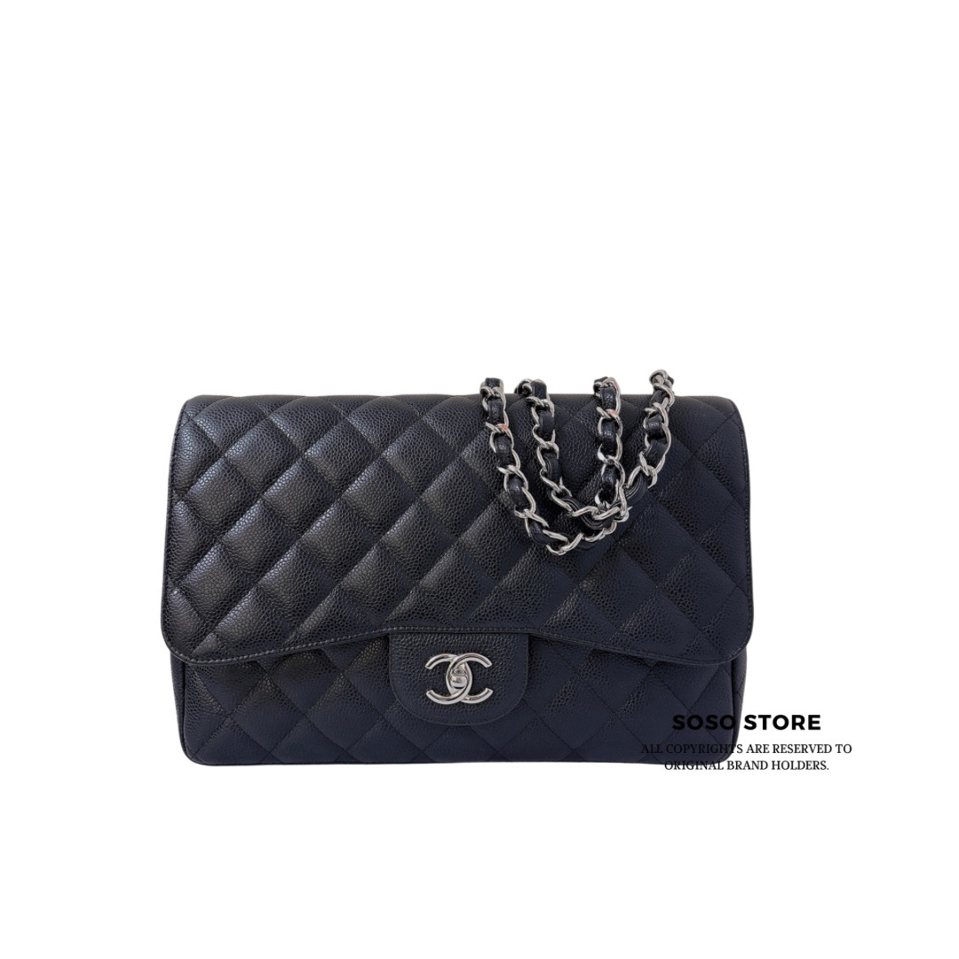 Chanel Classic Flap Bag - Black / SHW