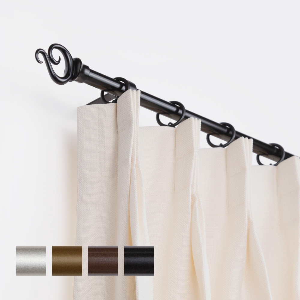 15.7mm│幾何螺旋│伸縮窗簾桿架│4色2尺寸