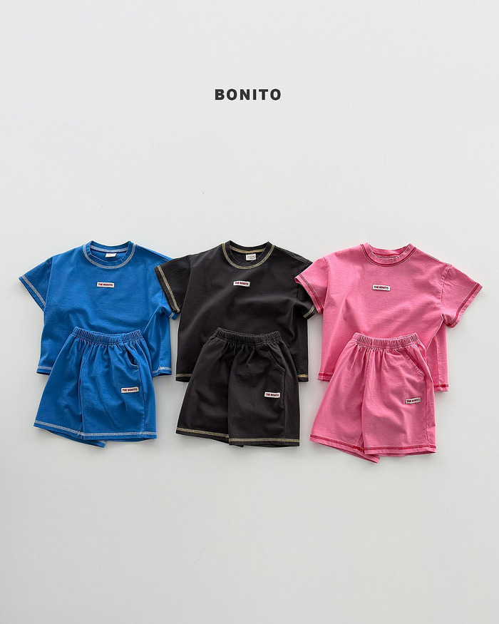 正韓夏Bonito 嫩嬰/小童三色車縫線套裝