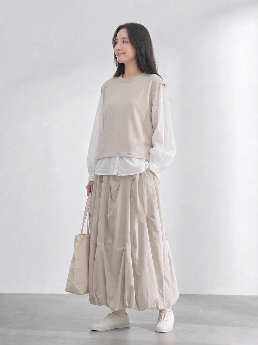 異素材拼接仿兩件式層次上衣