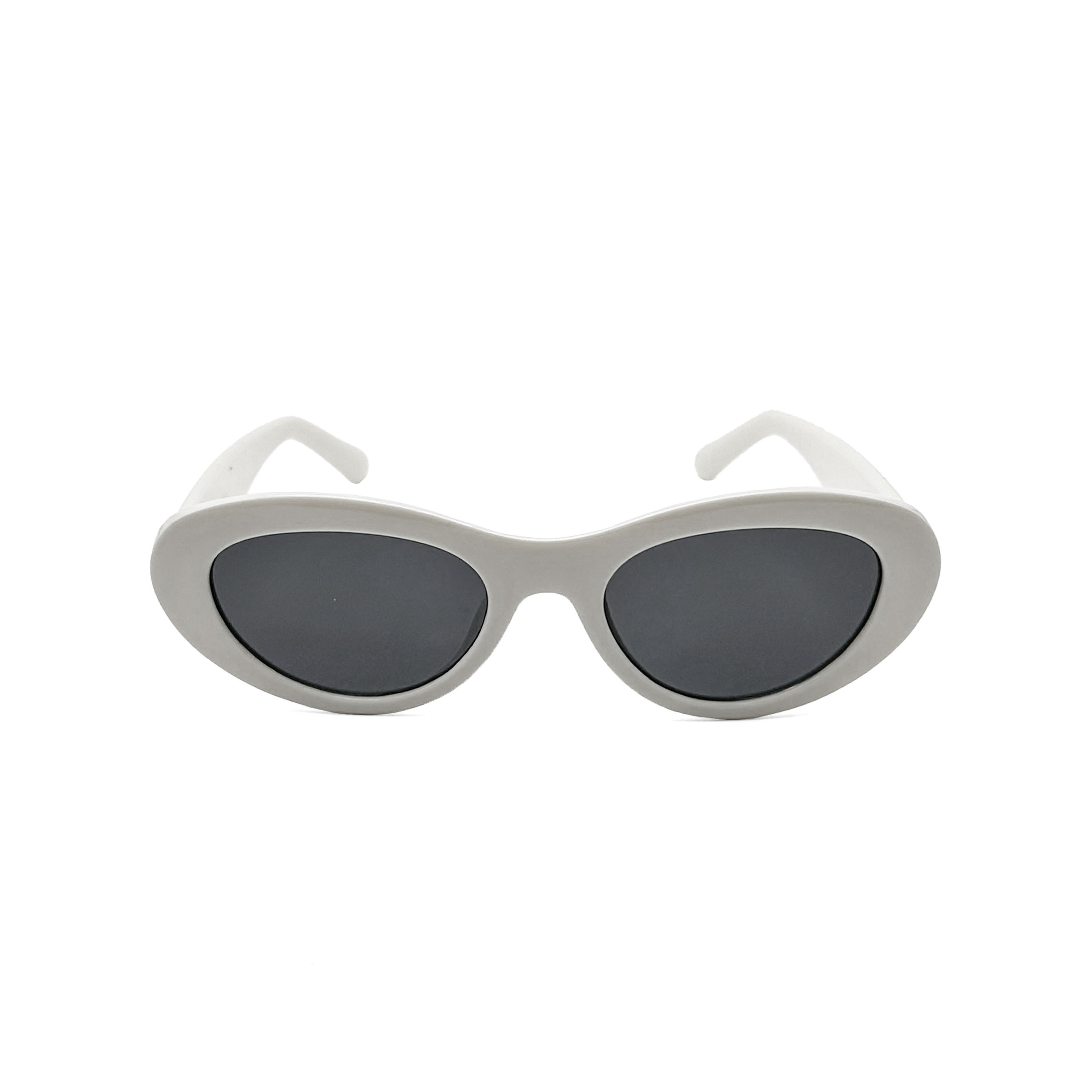 CHILL橢圓貓眼厚框眼鏡-白