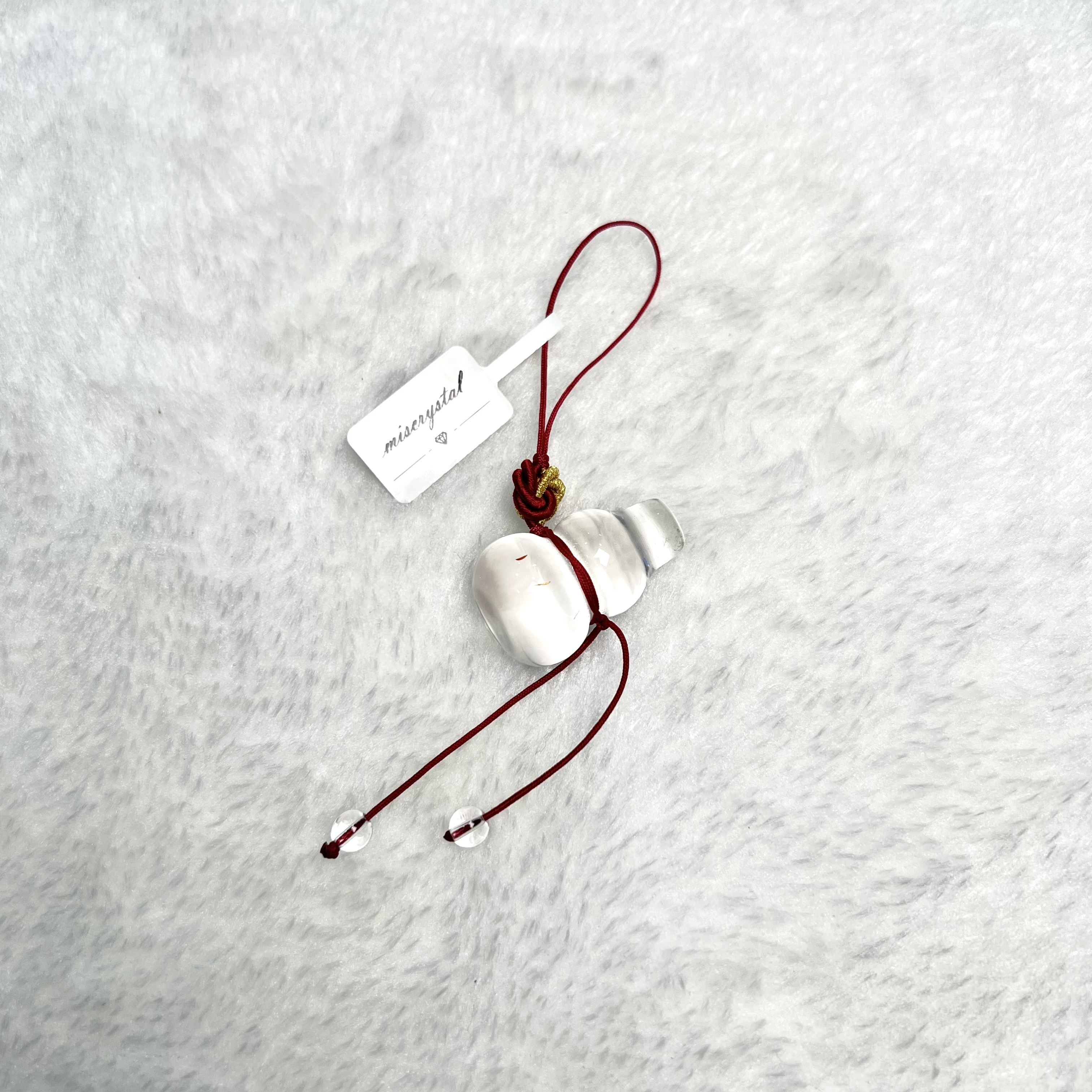 白水晶葫蘆掛飾 #A730C