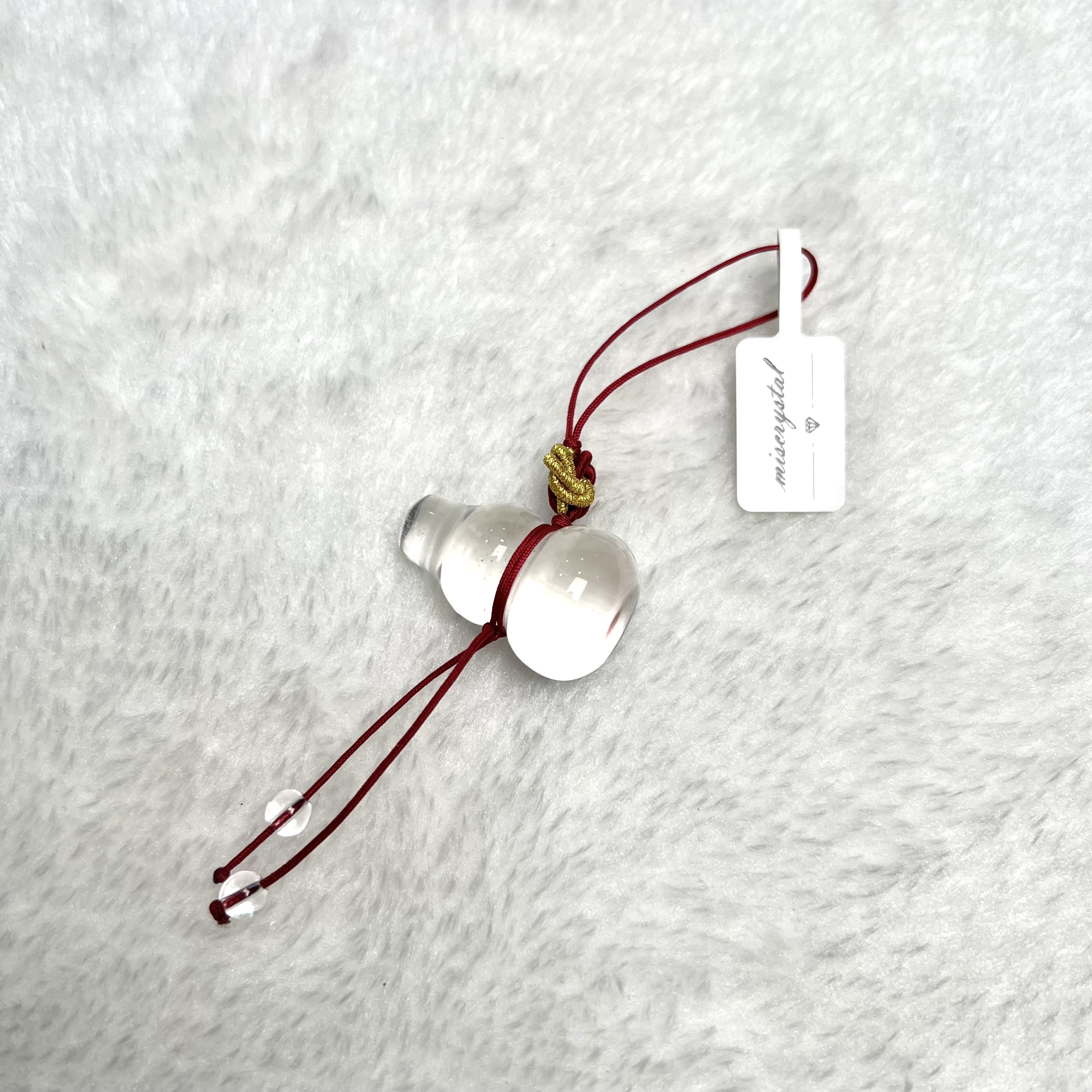 白水晶葫蘆掛飾 #A730C