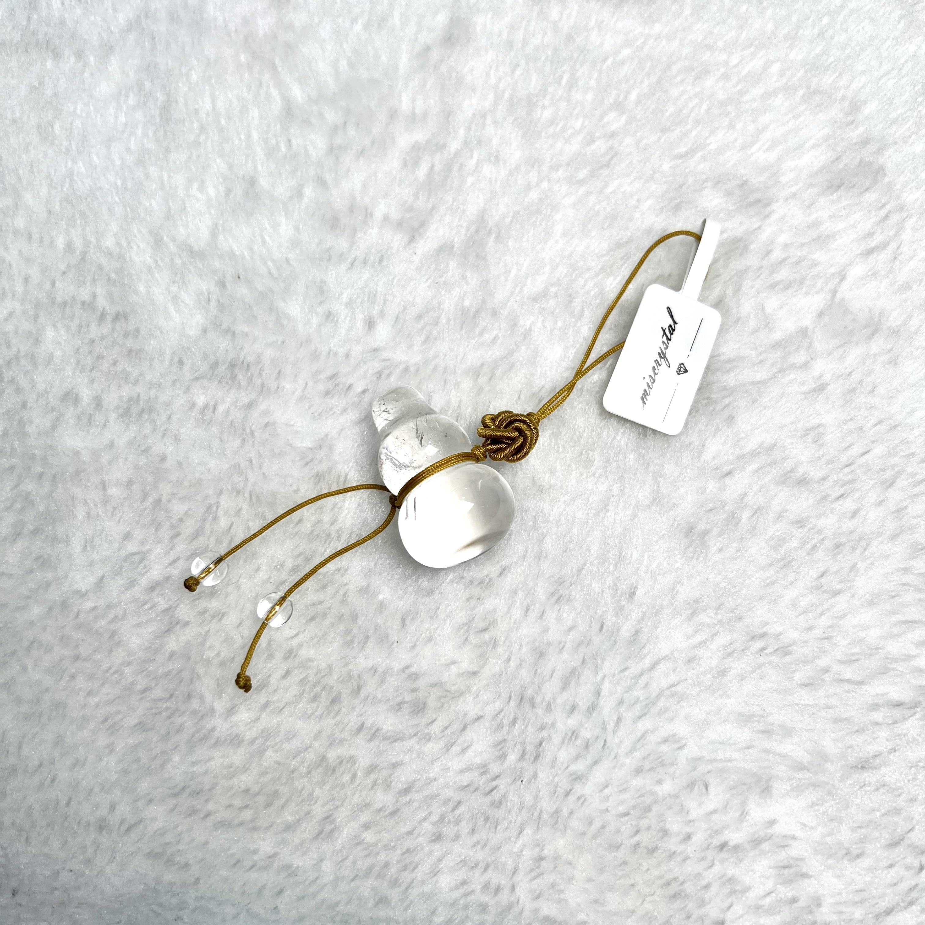 白水晶葫蘆掛飾 #A730A