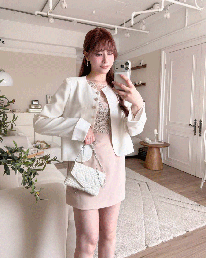 可愛甜度立體愛心菱格皮革多揹法小包-珠光白