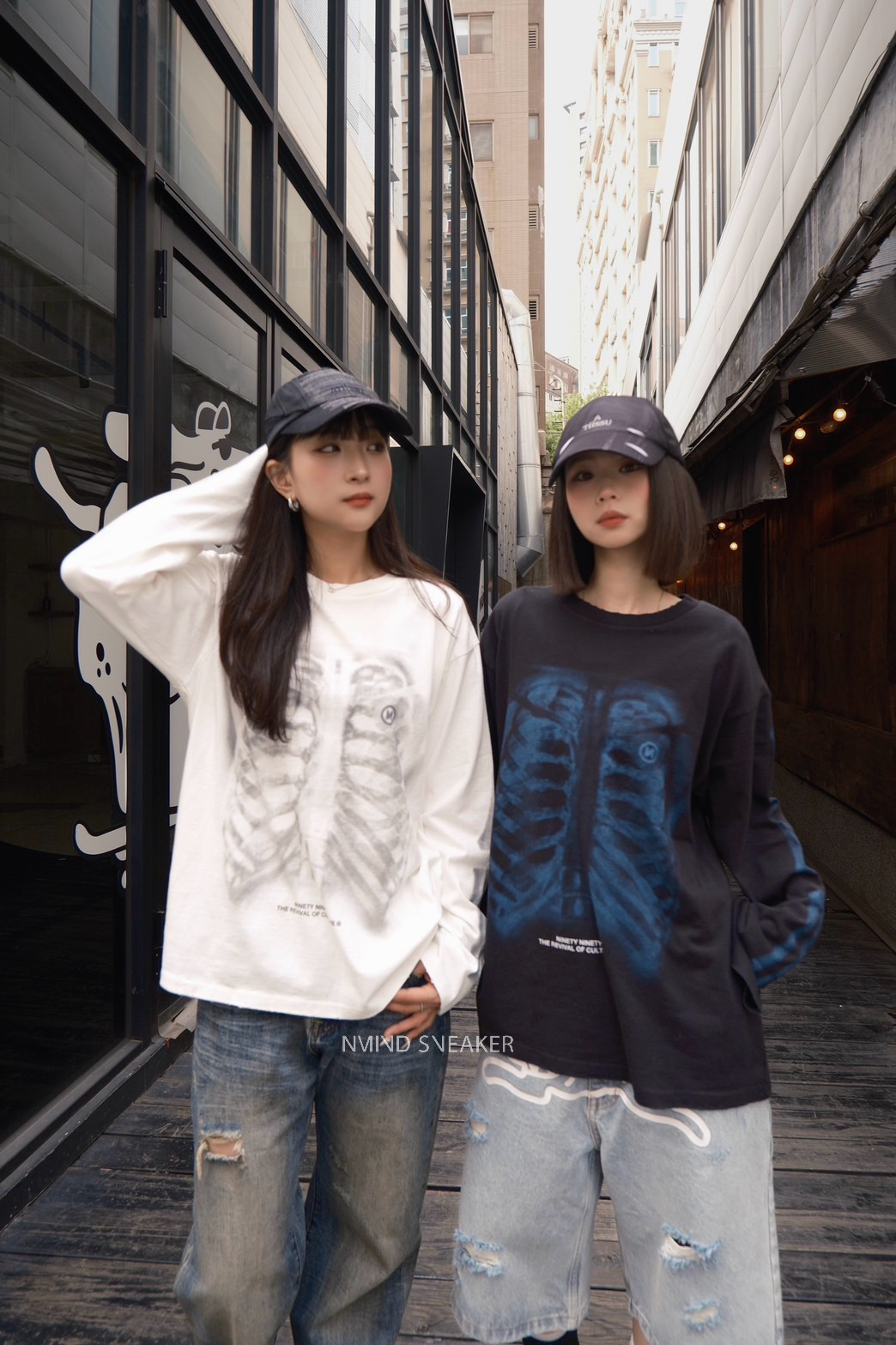 <快速出貨> 9090 X-ray Bone Vintage L/S Tee 復古 水洗 骨頭 長TEE
