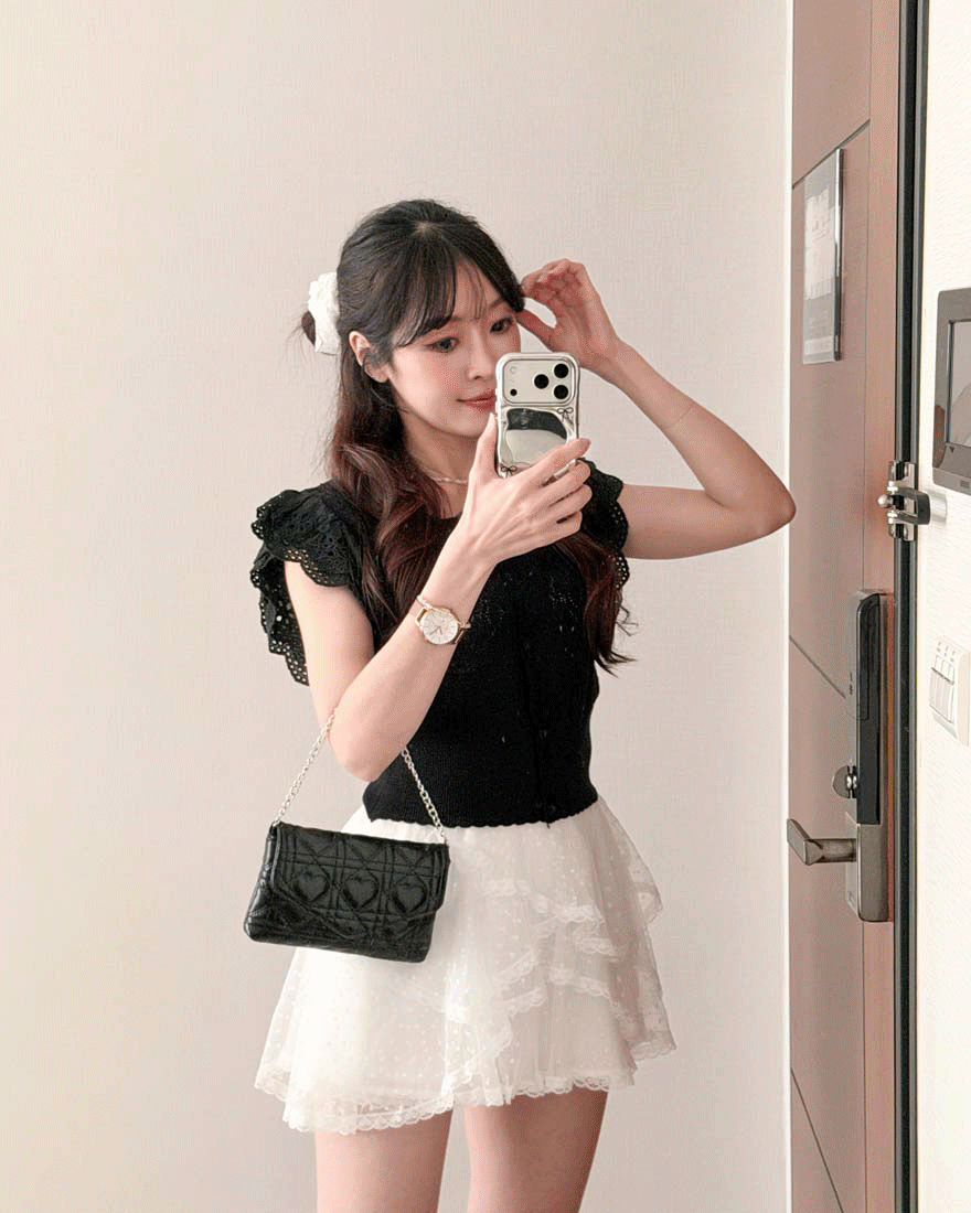 可愛甜度立體愛心菱格皮革多揹法小包-高貴黑