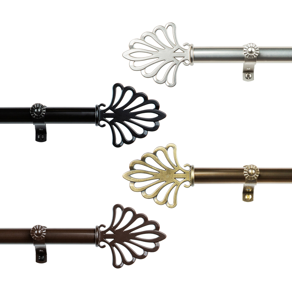 20.7mm│雲卷花開│伸縮窗簾桿架│4色2尺寸