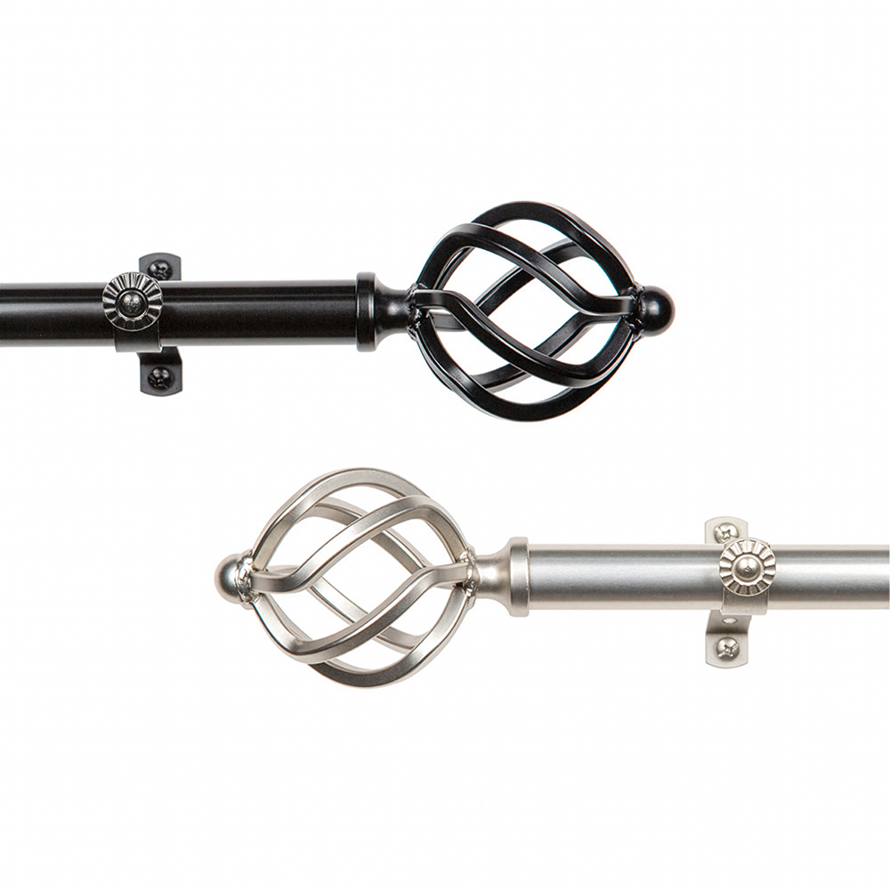 20.7mm│幾何旋映│伸縮窗簾桿架│2色2尺寸