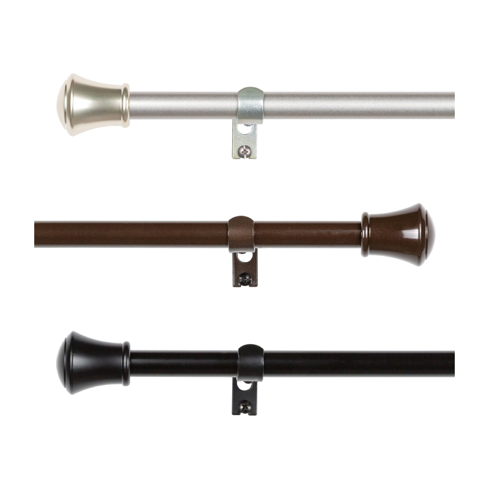 15.7mm│摩登簡約 │伸縮窗簾桿架│3色2尺寸