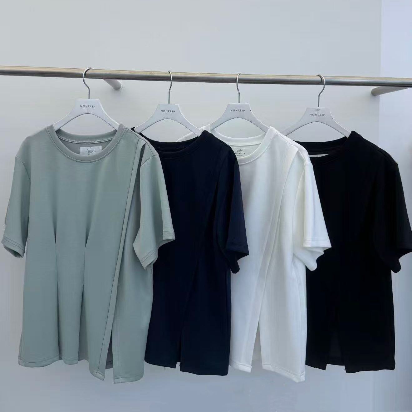 【Non-Clip】前打摺斜開叉TOP (A17-A20)