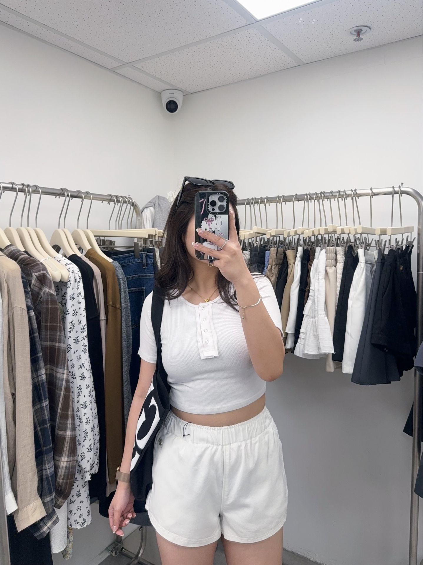 麻棉橡筋短褲(白色)