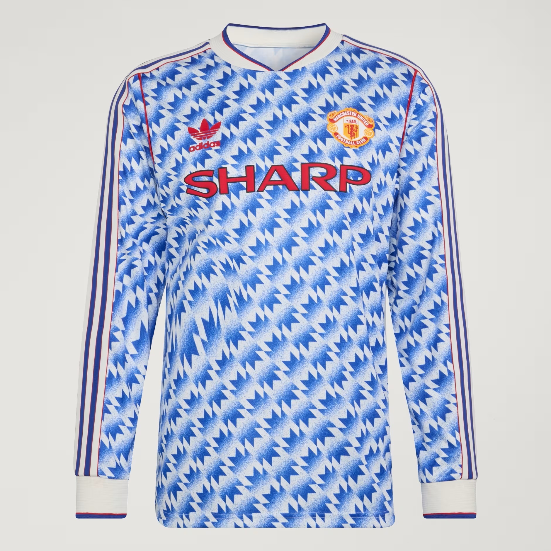 1990 Manchester United Retro LS Away Shirt with Number