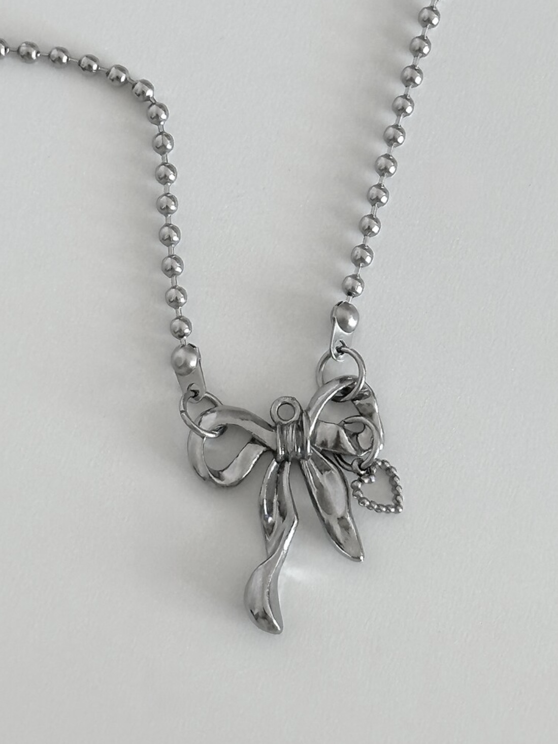 <🎀>韓國OFUSE 愛心蝴蝶結項鍊 choker