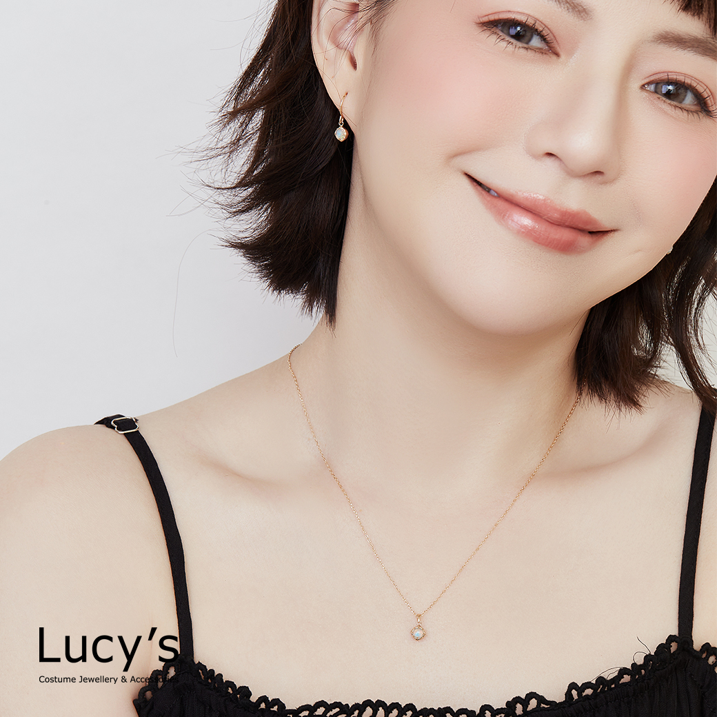 925純銀 蛋白石原礦 耳勾耳環/項鍊 (130721/130722)