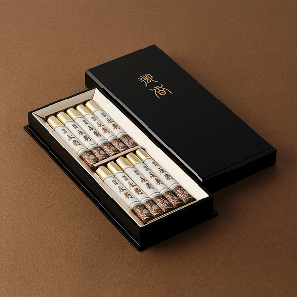 [日本香堂] 線香　伽羅永寿　塗箱短10入