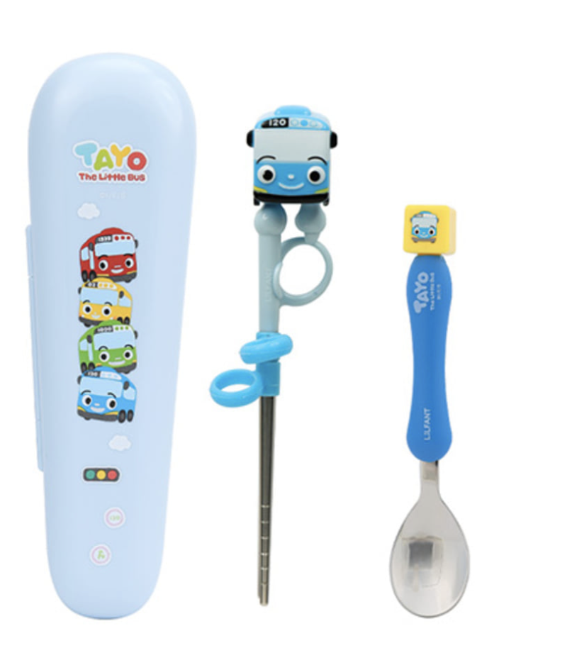 韓國 Tayo 兒童學習筷湯匙餐具盒套裝