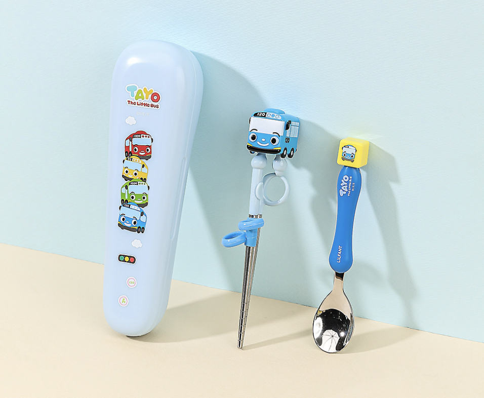 韓國 Tayo 兒童學習筷湯匙餐具盒套裝