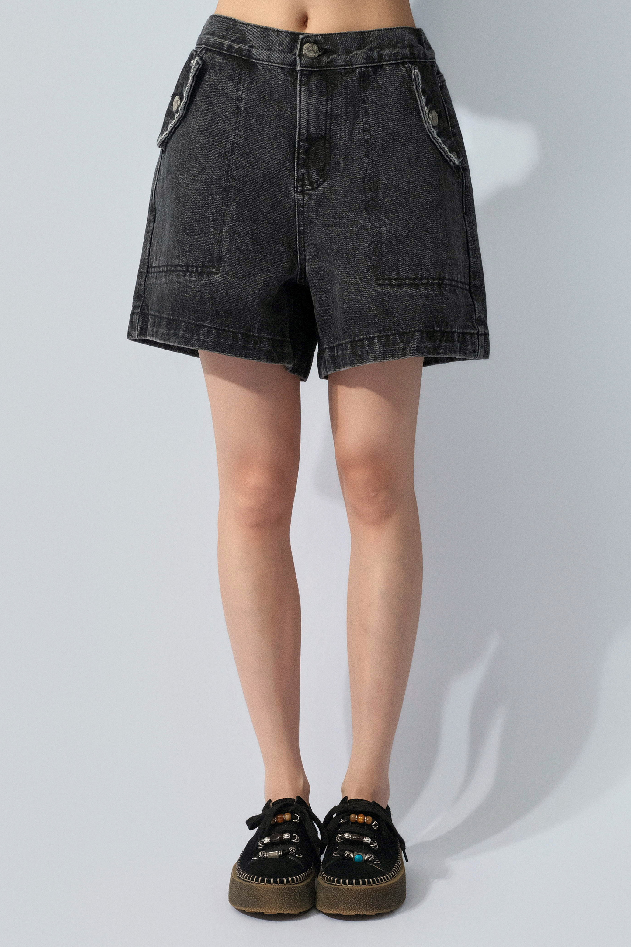 民族刺繡袋牛仔短褲（預購產品）