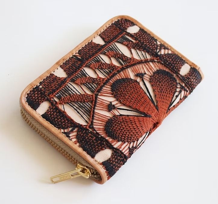 Ñandutí 蜘蛛刺繡｜牛革皮夾｜巴拉圭