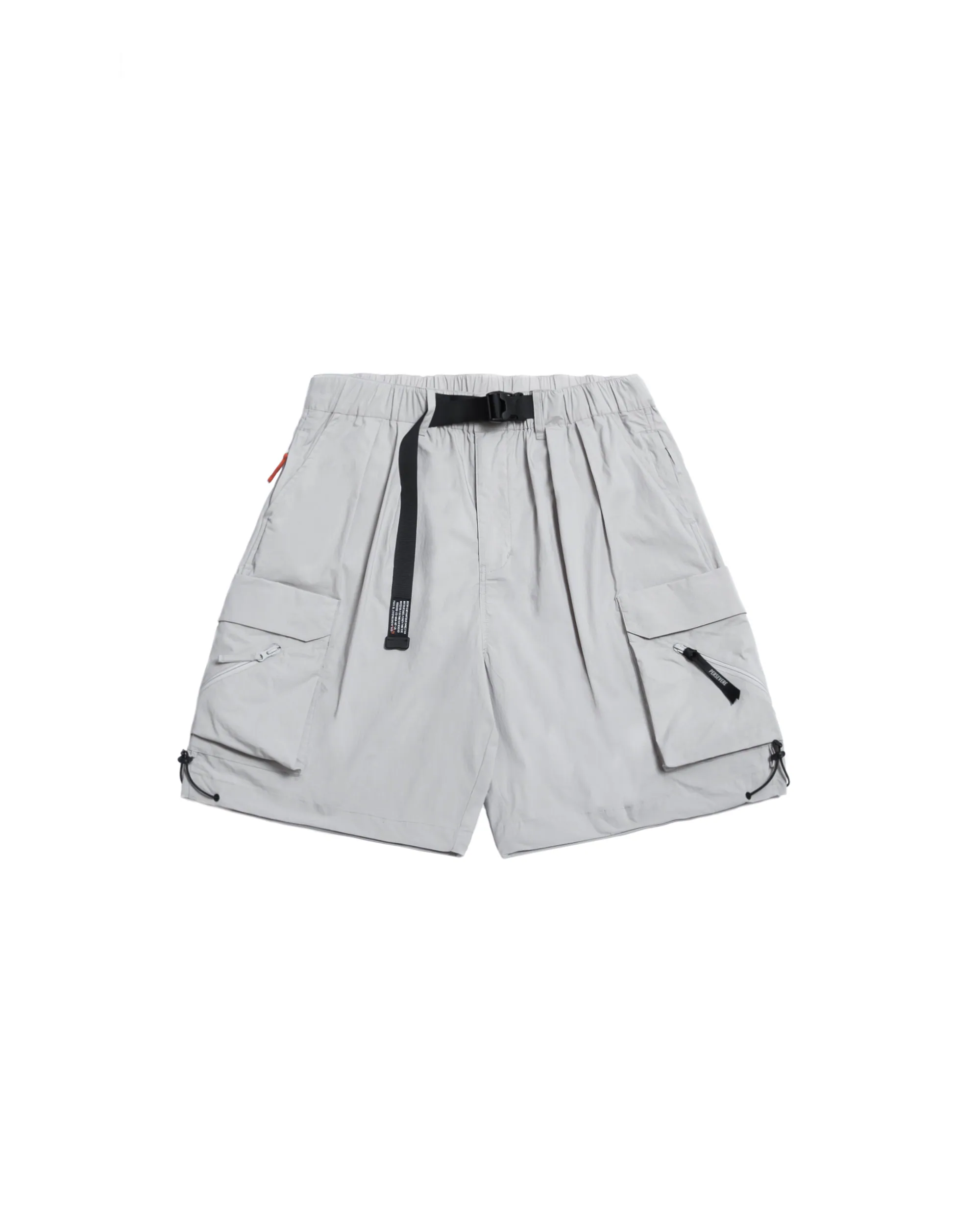 PERSEVERE RIPSTOP MULTI-POCKET SHORTS - WHITE GRAY