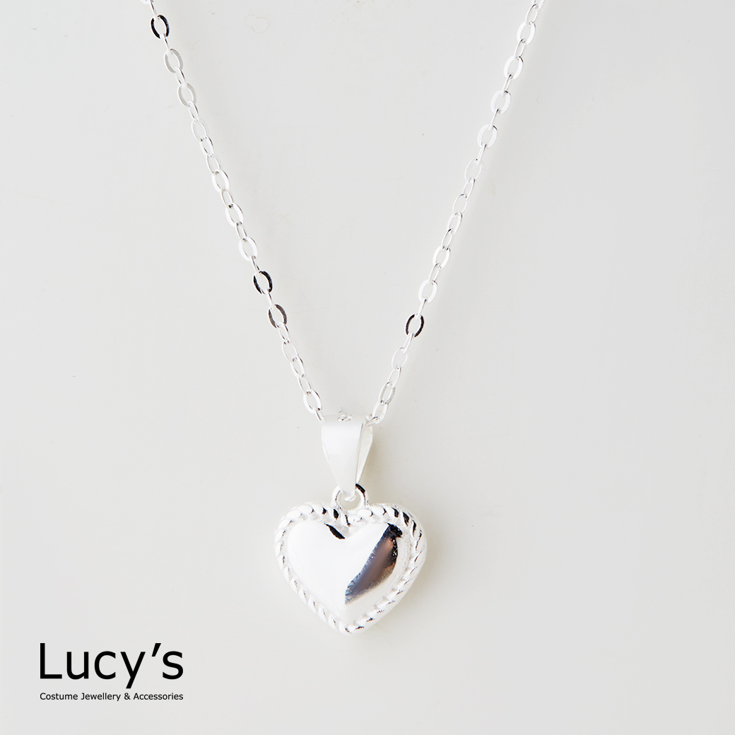 925純銀 描心 項鍊 (129665)